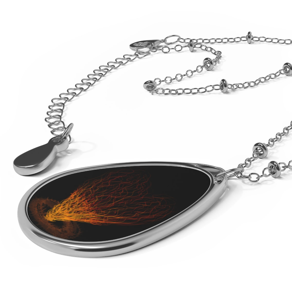 Be The Life with Fiery Elegance Oval Necklace | Unique Necklace for Gift Giving and Special Occasions