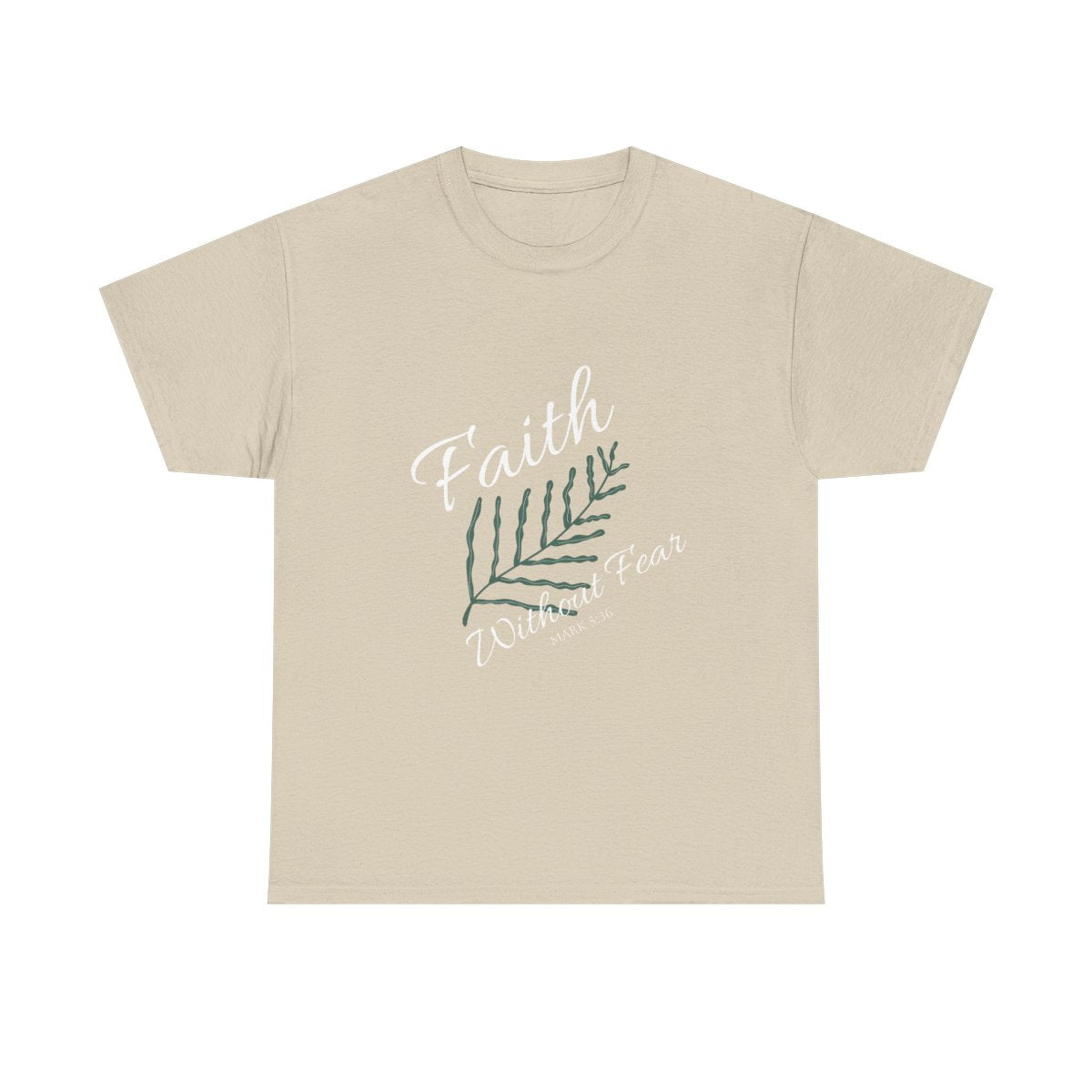 Faith Without Fear Unisex Heavy Cotton Tee - Nature-Inspired Casual Wear