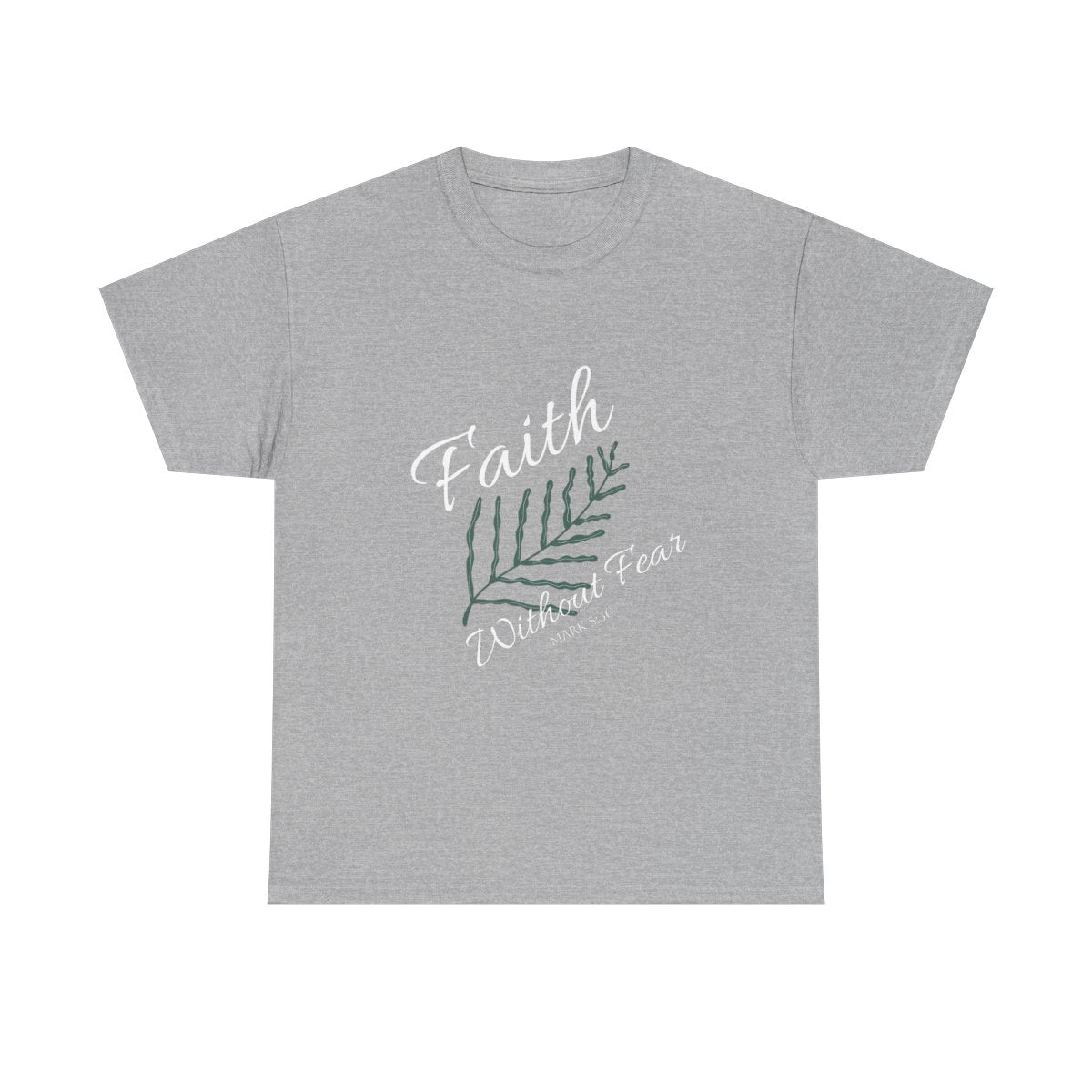 Faith Without Fear Unisex Heavy Cotton Tee - Nature-Inspired Casual Wear